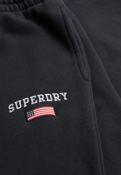 Superdry Pantalon 'Athletic Essentials' en marine / gris clair / rouge, Vue avec produit