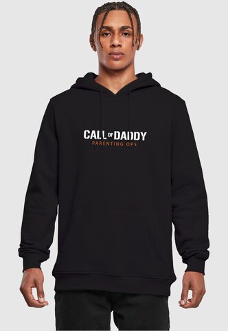 Merchcode Sweatshirt 'Fathers Day - Call of Daddy' in Zwart: voorkant