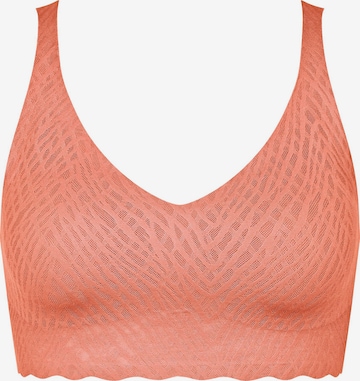 SLOGGI Classic Bra ' ZERO Feel Bliss Bralette ' in Orange: front