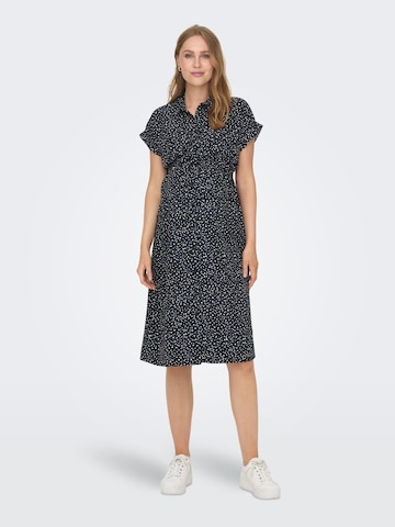 Only Maternity Shirt Dress in Black: front