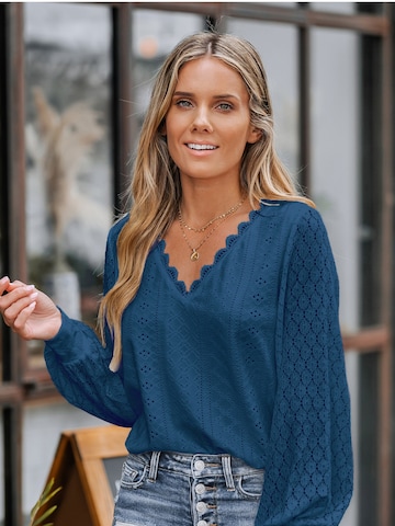 Cupshe Blouse in Blue: front