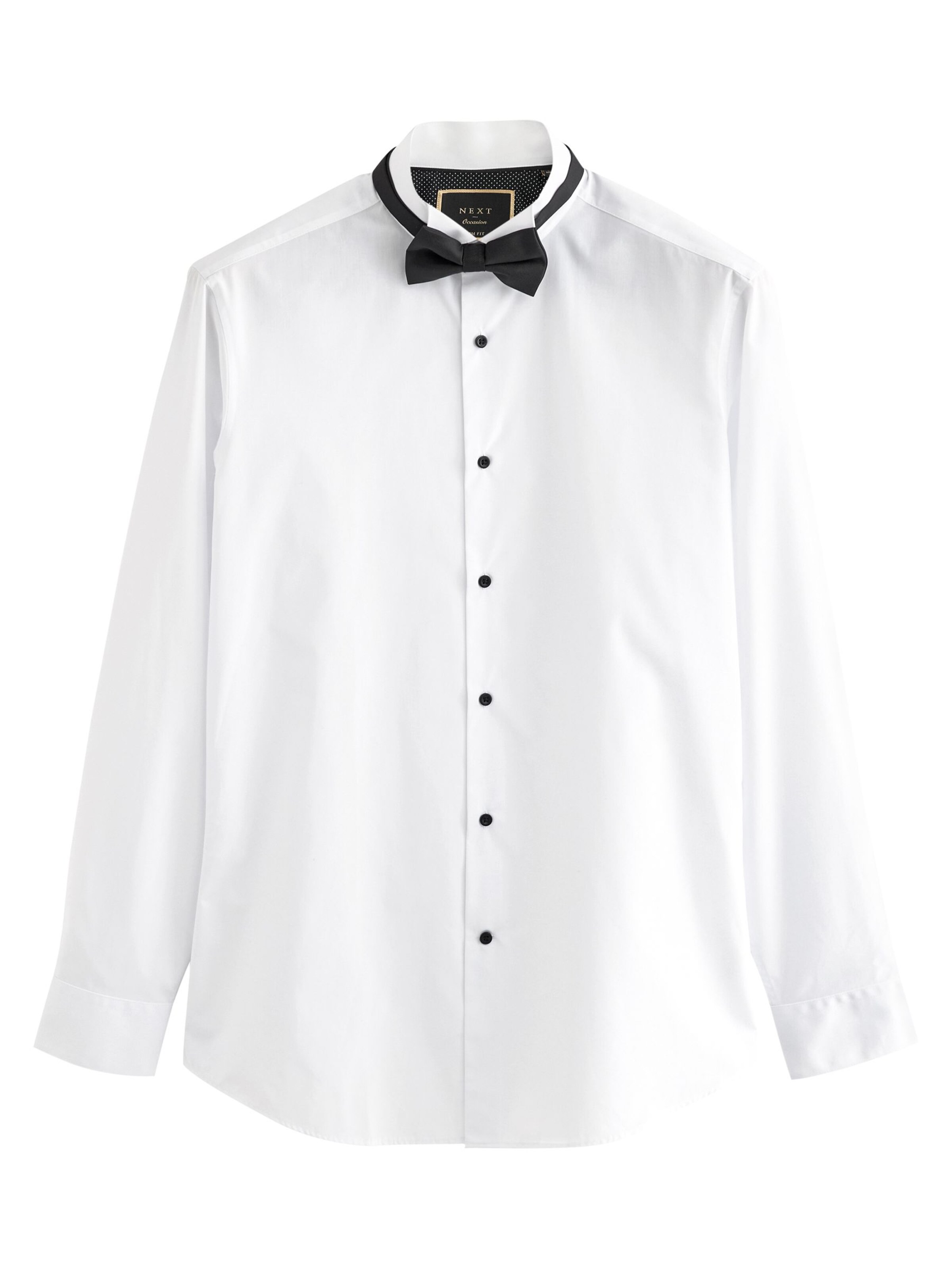 Next Slim Fit Риза в бяло: отпред