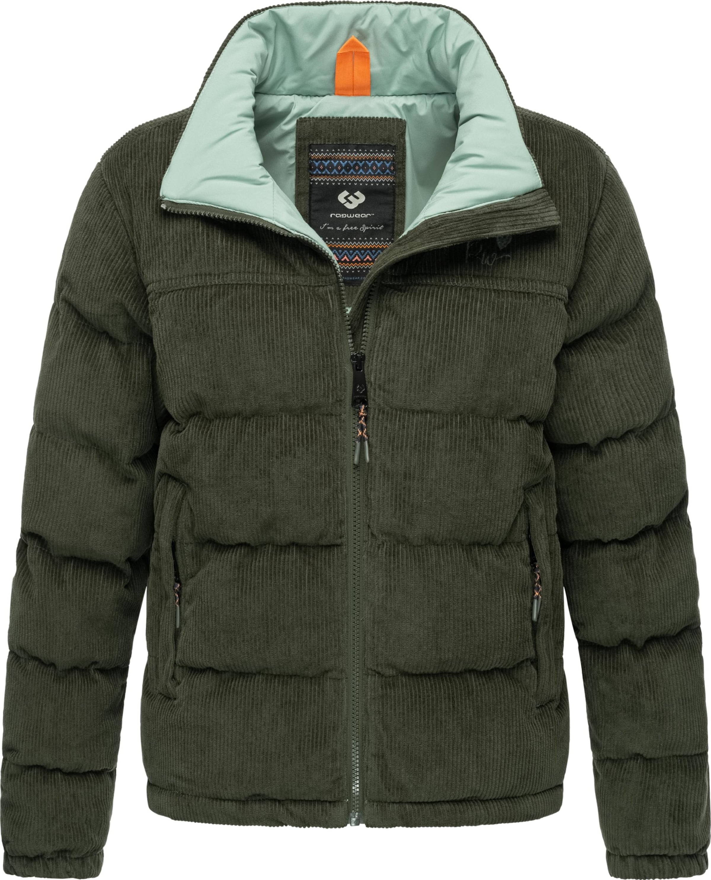 Ragwear Демисезонная куртка 'Uxia' в Зеленый: спереди