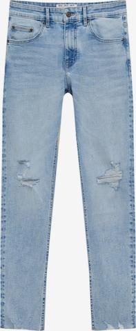 Pull&Bear Skinny Jeans i blå: framsida