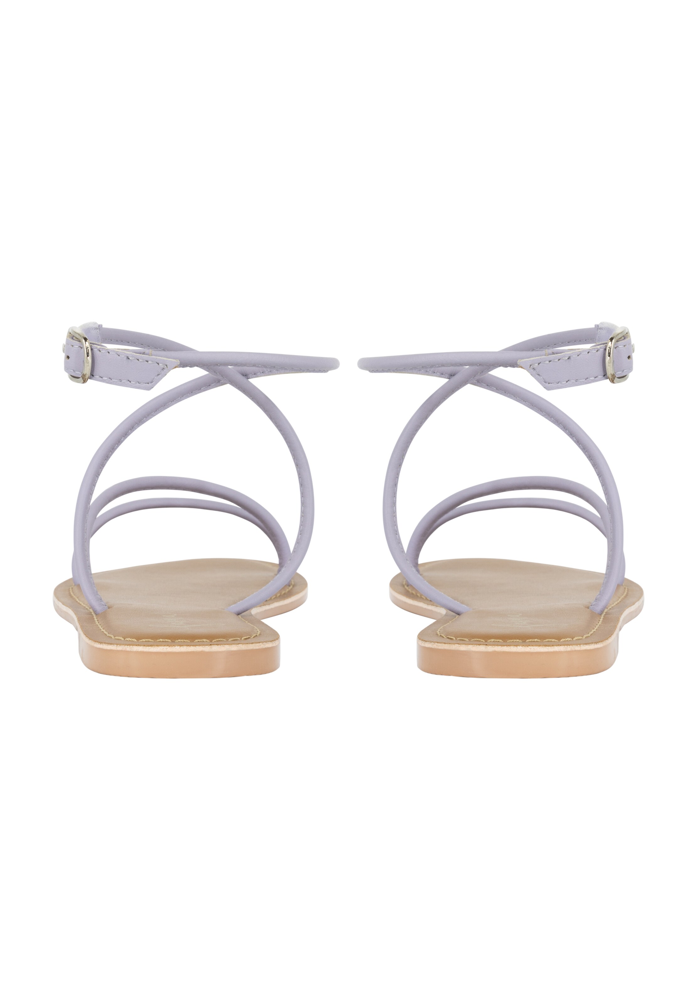 Sandalo con cinturino di faina in lilla