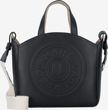 Borsa a mano 'Circle' di Karl Lagerfeld in nero: frontale