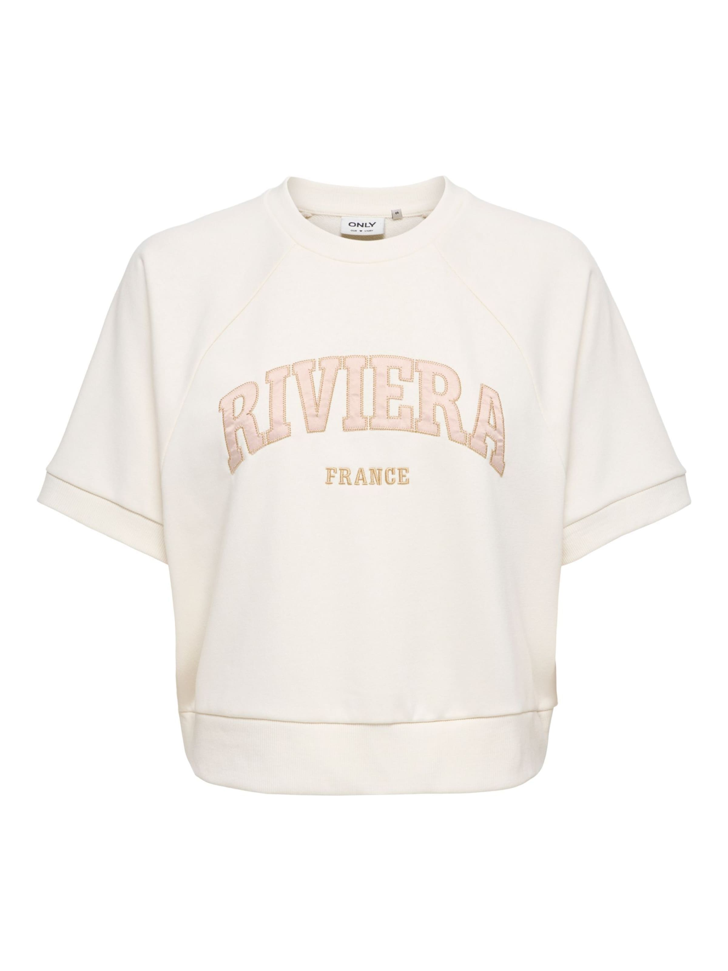 ONLY Sweatshirt 'ONLDaze' in Wit: voorkant