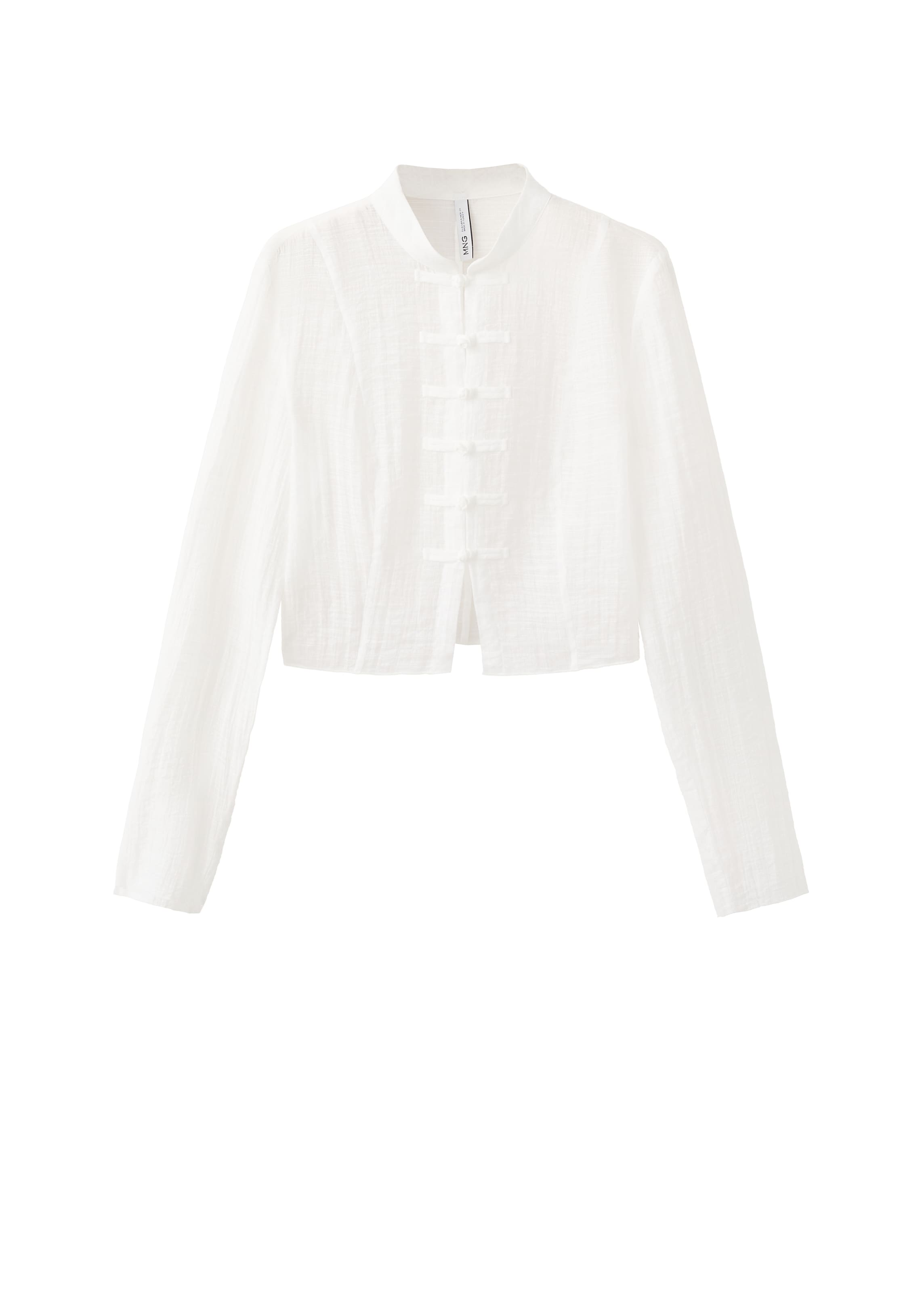 MANGO Bluse 'MANDARIN' i XS i creme, Produktvisning