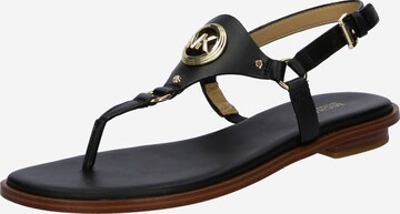 Tongs 'CASEY' MICHAEL Michael Kors en noir : devant