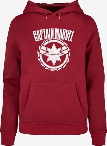 ABSOLUTE CULT Sweatshirt 'Captain Marvel - Blade Emblem' in Rood: voorkant