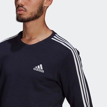 ADIDAS SPORTSWEAR Športna majica 'Essentials Fleece 3-Stripes' | modra barva