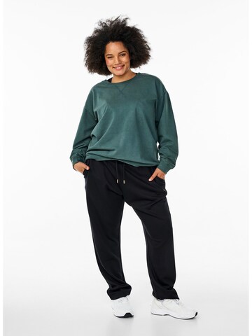 Sweat-shirt 'Apenny' Active by Zizzi en vert