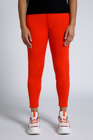 Ulla Popken Skinny Leggings in Red: front