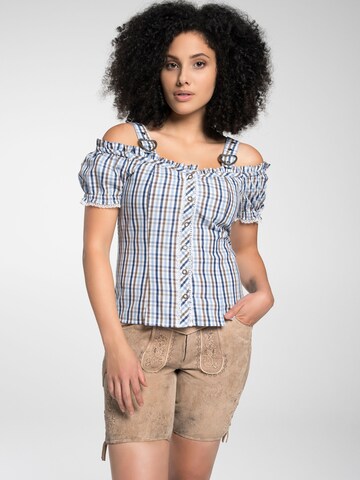 SPIETH & WENSKY Traditional blouse in Blue: front