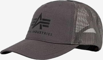 ALPHA INDUSTRIES Cap in Grey: front