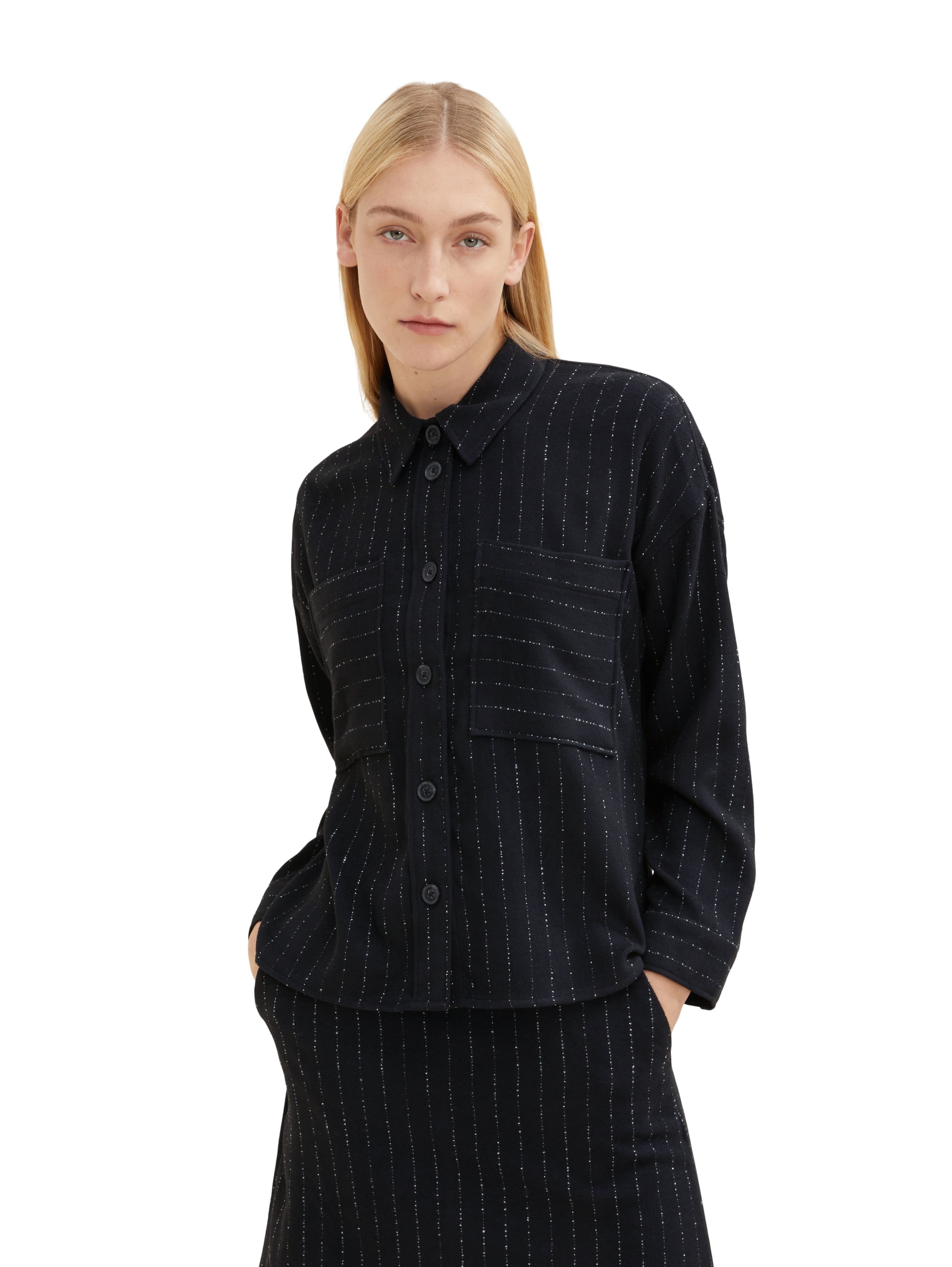 TOM TAILOR Prehodna jakna | črna barva