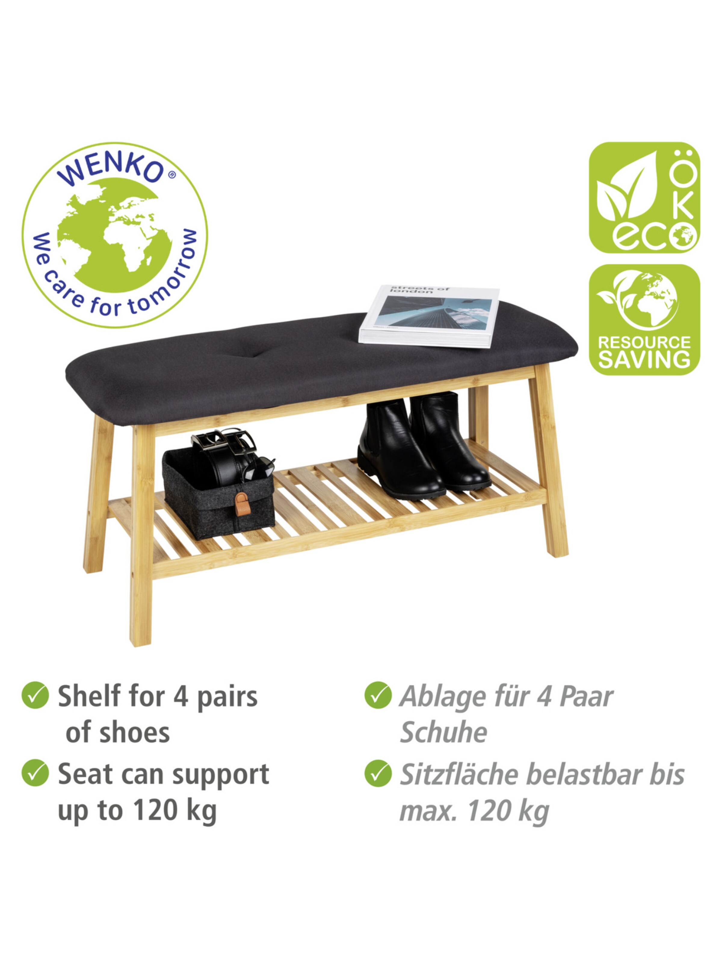 Wenko Shelf 'Ecori' in Black