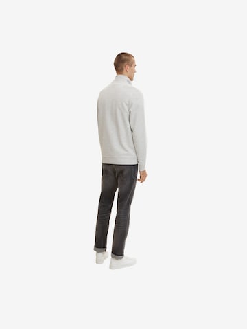 TOM TAILOR Zip-Up Hoodie in Grey