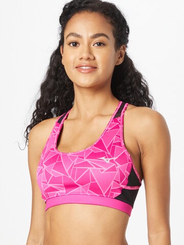 Bustier Soutien-gorge de sport 'Alpha' MIZUNO en rose : devant