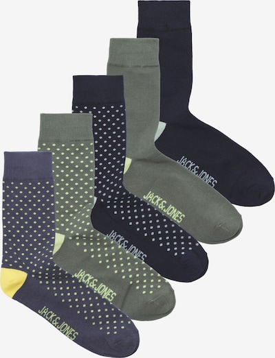 JACK & JONES Chaussettes 'DAVE' en marine / bleu marine / olive / vert clair, Vue avec produit