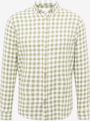 Regular fit Camicia 'Johan' di Kronstadt in verde: frontale