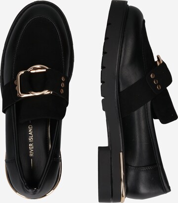 River Island Slipper in Schwarz