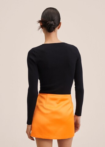 MANGO Pullover 'window' in Schwarz