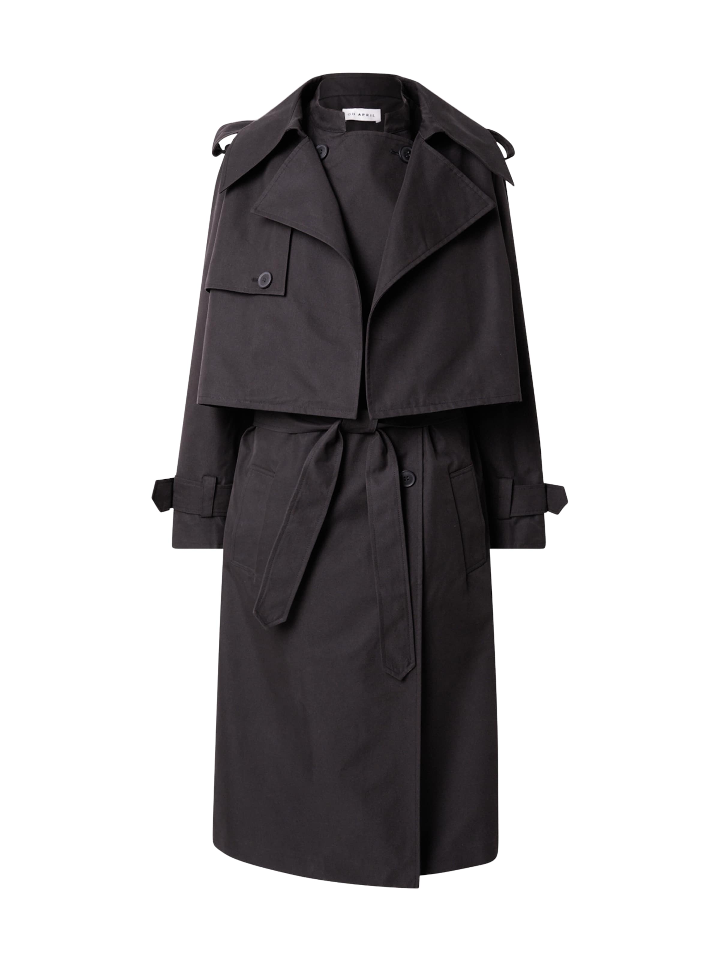 OH APRIL Přechodný kabát 'Aubrey' – černá: přední strana