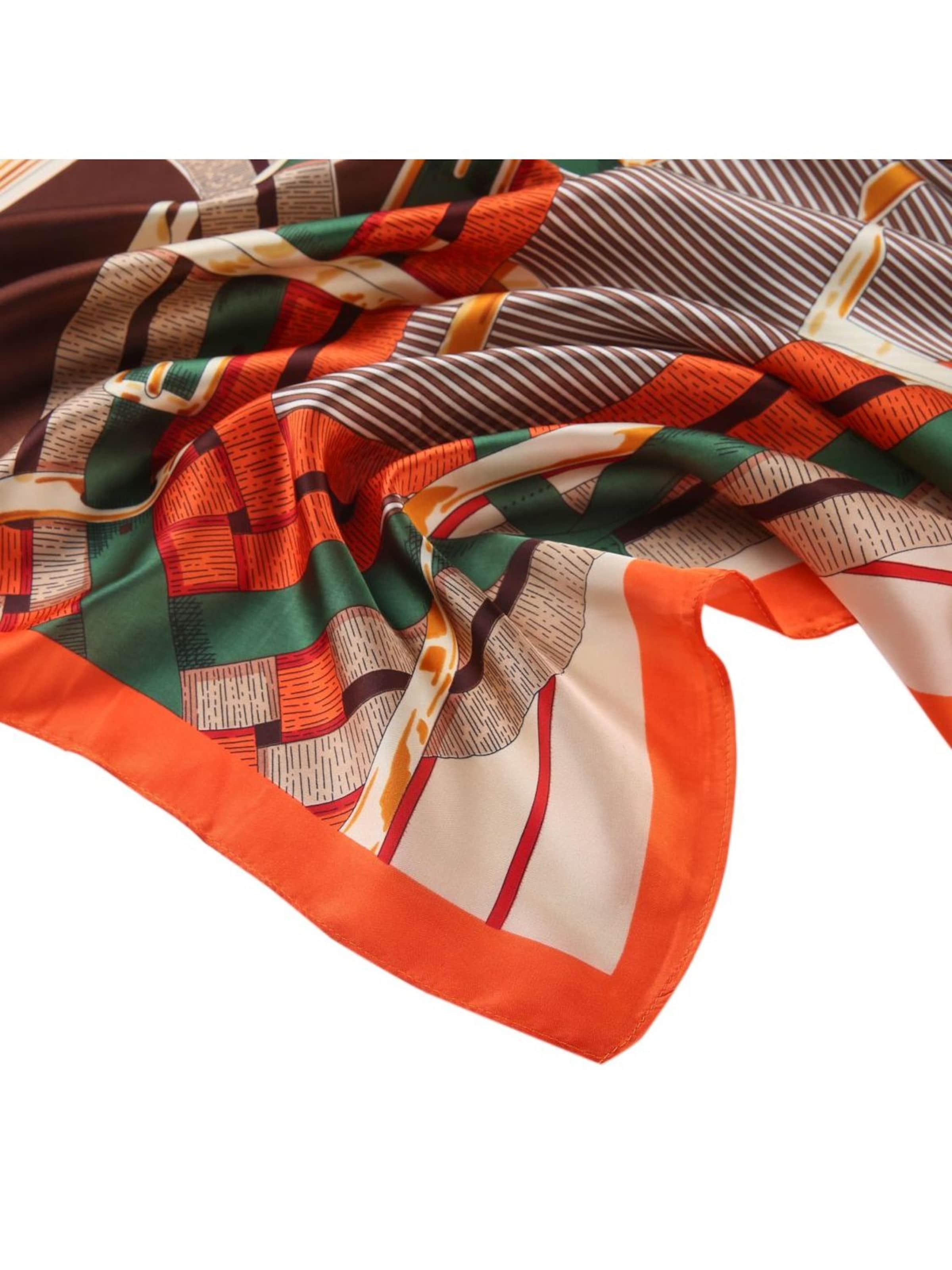 Écharpe 'Grand carré de Soie Interbelts Zoé' alberto cabale en orange
