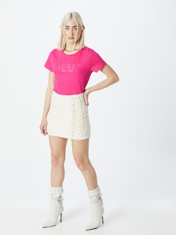 GUESS Shirt 'CRYSTAL EASY' in Pink