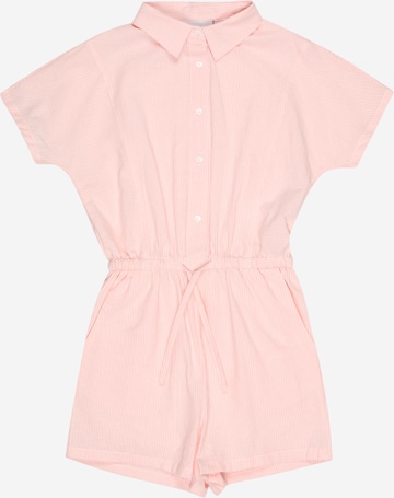 GRUNT Dungarees in Pink: front
