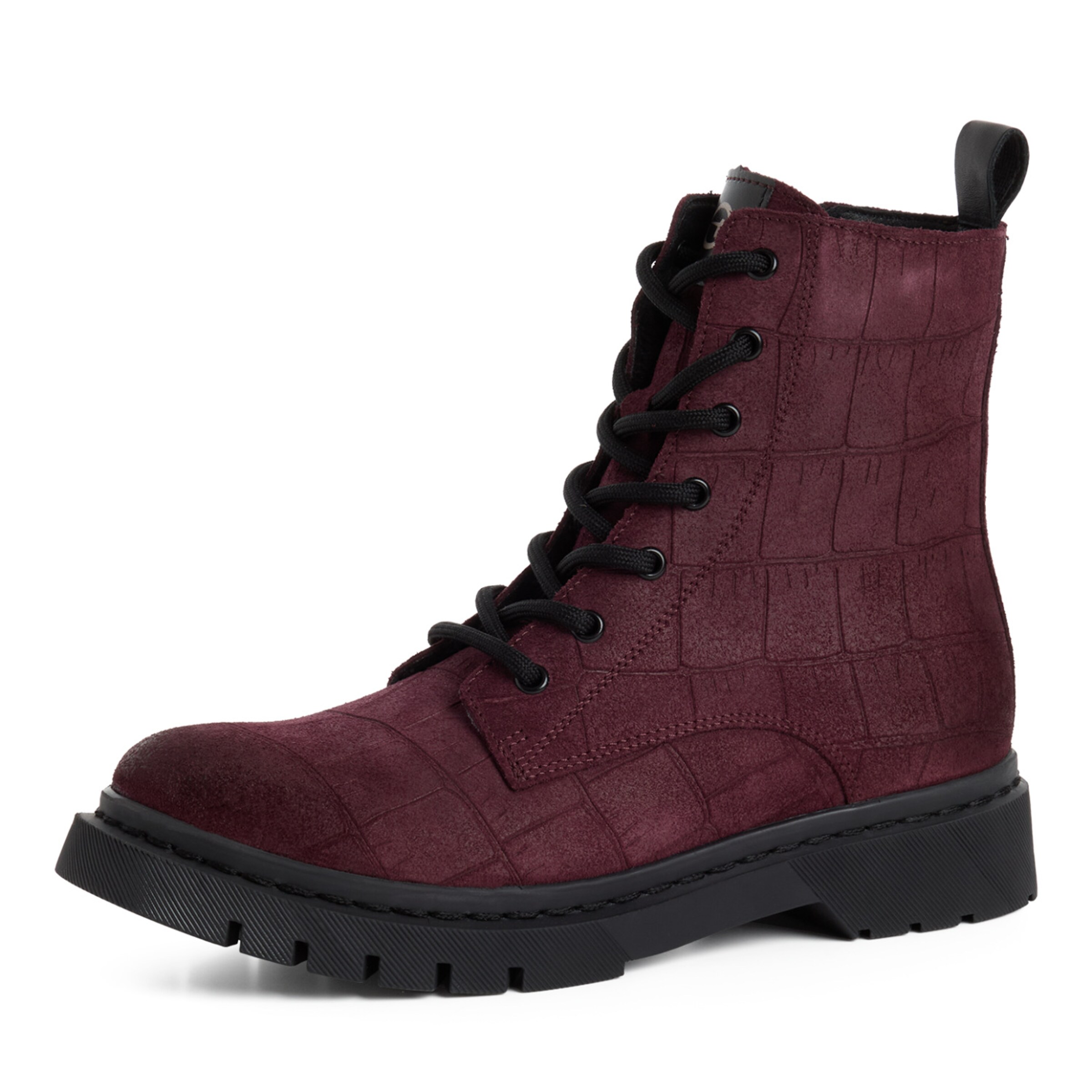 Tamaris - Botines con cordones en lila: frente