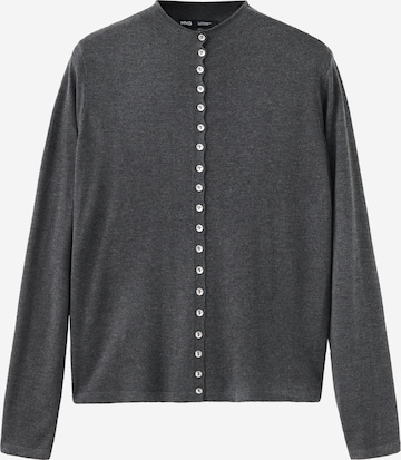 MANGO Knit cardigan 'LUCALUS' in Grey: front