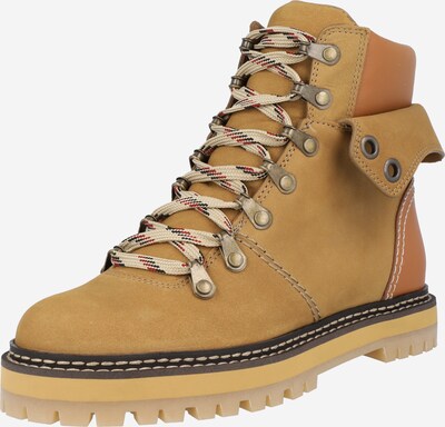 See by Chloé Lace-Up Ankle Boots in Sand, Item view