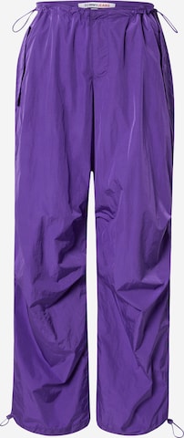 Loosefit Pantalon TOMMY HILFIGER en violet : devant