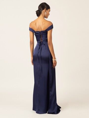 APART Langes Satin Kleid in Blau