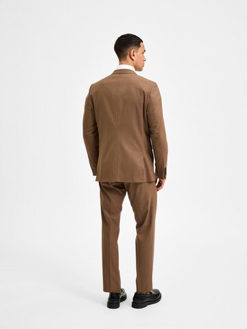 SELECTED HOMME Slim fit Suit Jacket 'Logan' in Brown