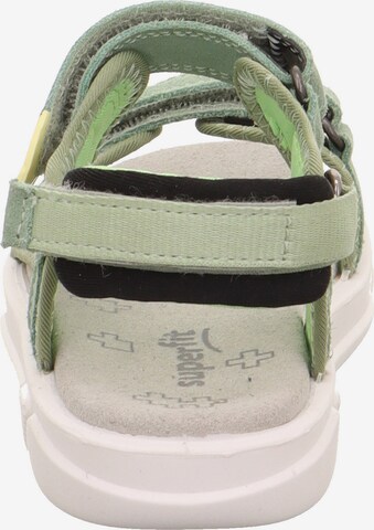 SUPERFIT Nyitott cipők 'PIXIE' - zöld
