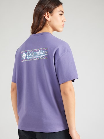 COLUMBIA Funkcionalna majica 'CSC' | vijolična barva: sprednja stran