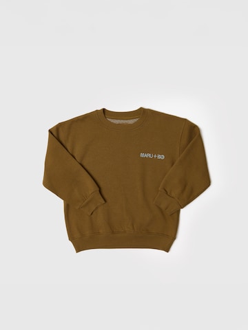 Maru + Bo Sweatshirt 'EMBROIDERED LOGO SWEATSHIRT' in Brown: front