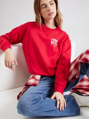 LEVI'S ® Sweatshirt 'Graphic Heritage Crew' in Rot