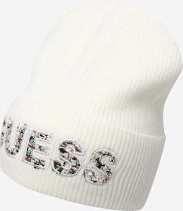 Bonnet GUESS en blanc : devant