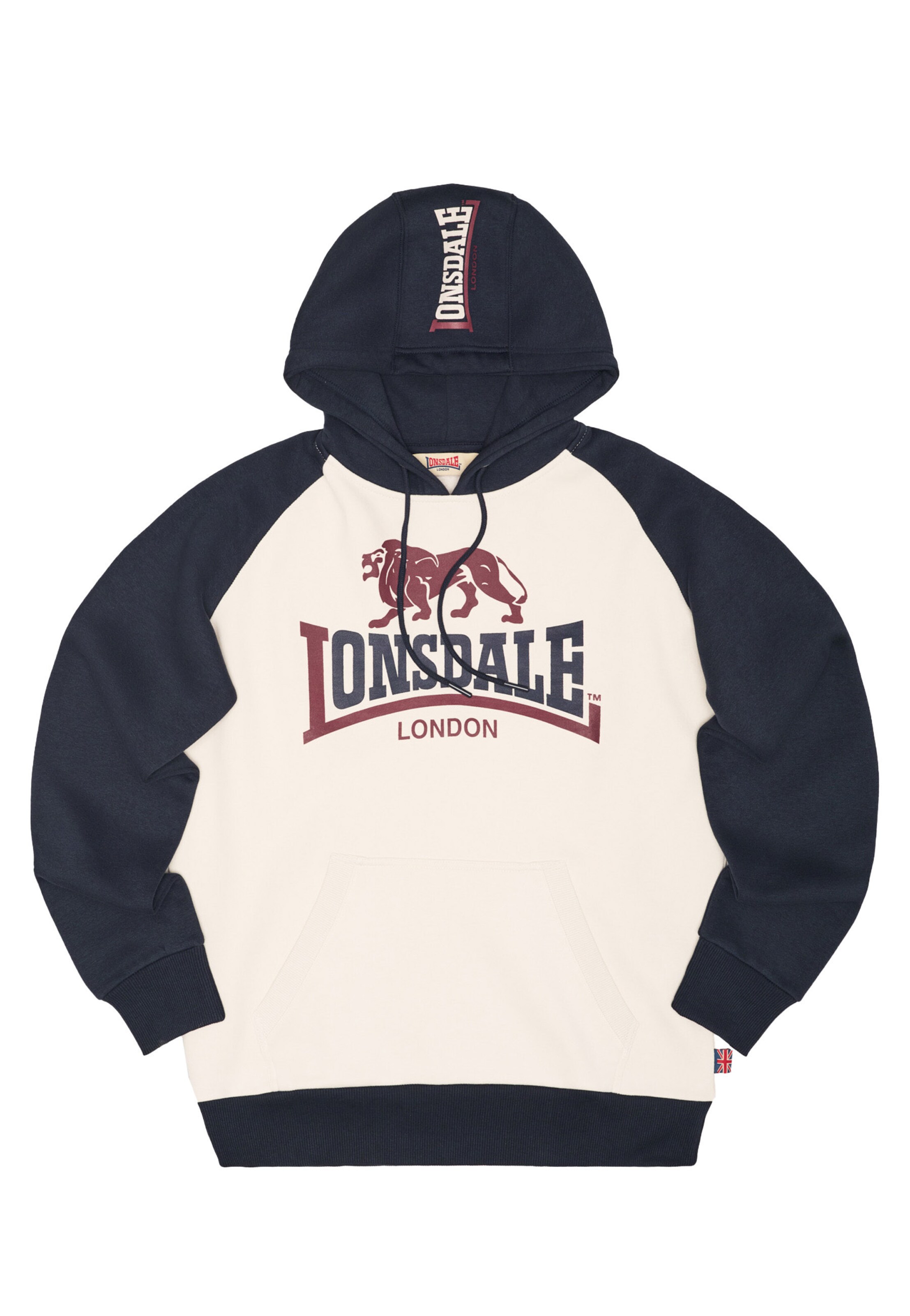 LONSDALE Mikina 'JARROW' – béžová: přední strana