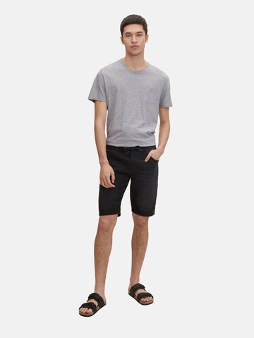 TOM TAILOR Regular Shorts in Schwarz