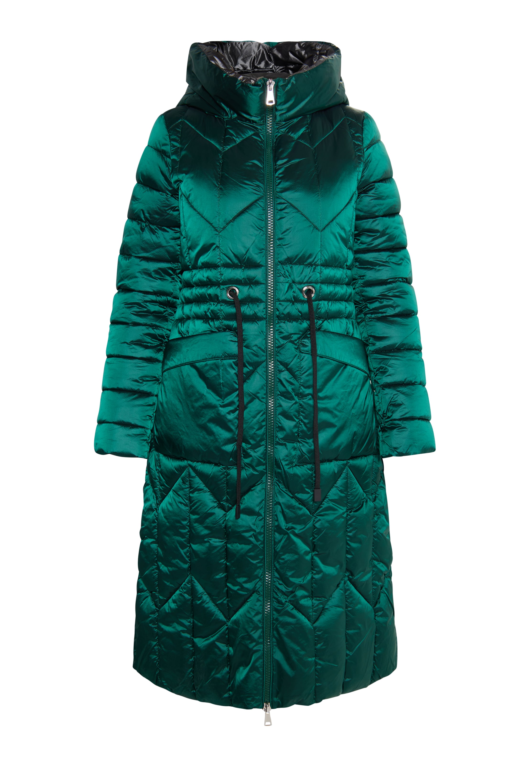 zaļš Usha Ziemas mētelis: no priekšpuses