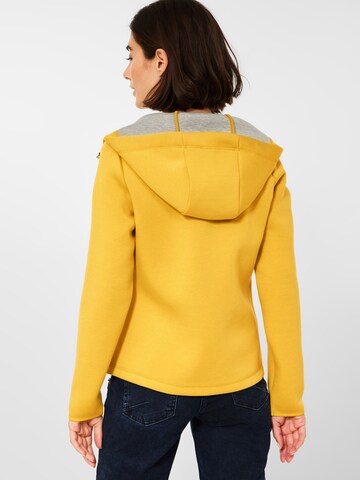 CECIL Sweat jacket 'Scuba' in Yellow