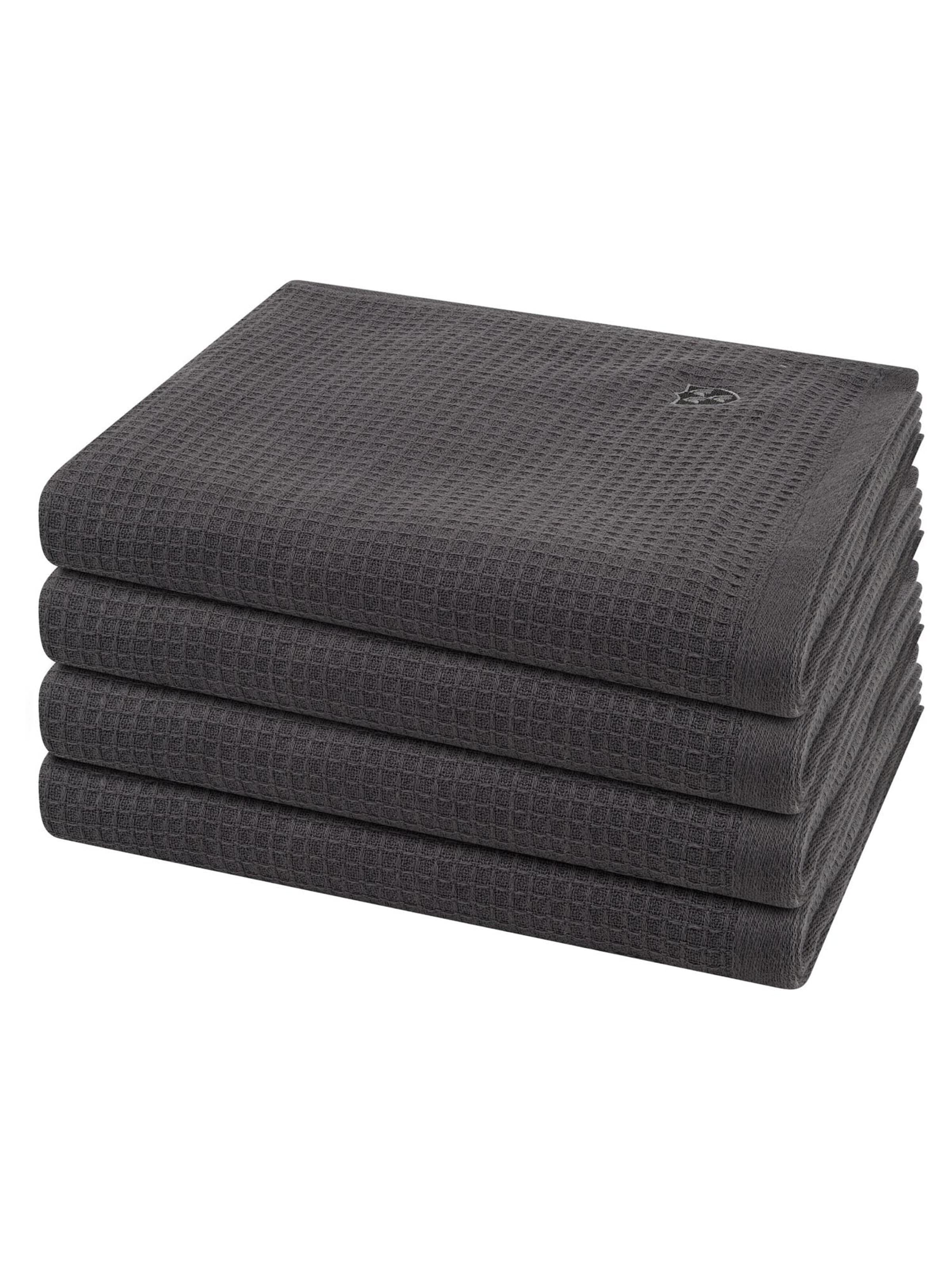 ROSS Towel 'Pique' in Grey: front