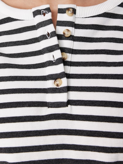 Tricou 'Waffle' Orsay pe negru / alb, Vizualizare produs