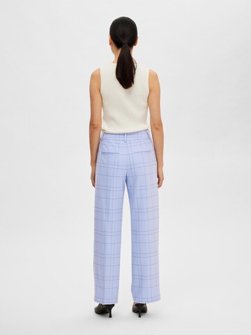 Wide Leg Pantalon chino 'RITA' SELECTED FEMME en bleu