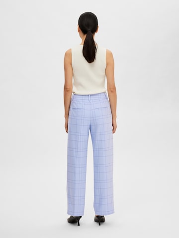 SELECTED FEMME Wide leg Chino 'RITA' in Blauw